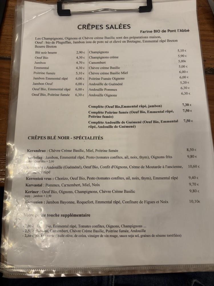 Crêperie Billig Lokal - Menu Image 2